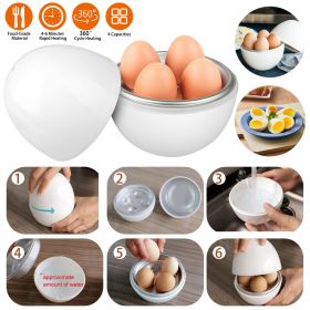 Microwave Egg Steamer Boiler Cooker Easy Quick 5 Minutes Hard Or Soft Boiled Kitchen Cooking Tools