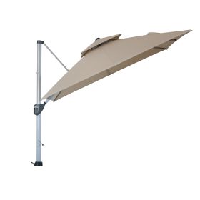 10 ft. Square Aluminum 360-Degree Cantilever Patio Umbrella with Umbrella Cover