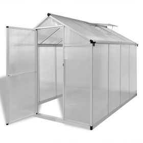 Reinforced Aluminum Greenhouse with Base Frame 49.5ft²