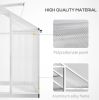 8' L x 6' W Walk-In Polycarbonate Greenhouse with Roof Vent for Ventilation & Rain Gutter;  Hobby Greenhouse for Winter