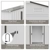 Steel Storage Shed Garden Tool house 7' x 4' White-AS