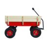 Outdoor Wagon All Terrain Pulling w/Wood Railing Air Tires Children Kid Garden