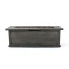 ANCHORAGE 56'' WOOD RECTANGULAR MGO FIRE TABLE GREY - 50,000 BTU