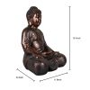 16.1inch Zen Buddha Indoor Outdoor Statue for Yard Garden Patio Deck Home Decor