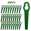 30pcs Plastic Grass Trimming Blade Lawn Mower Blade Cordless Trimmer Garden Tool Lawn Mower Trimmer Trimmer Accessories