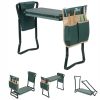 Foldable Garden Kneeler and Seat Gardening Bench with Two Tool Pouches and 6"/8" Widen Soft Kneeling Pad