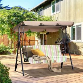 3-Seat Patio Swing Chair (Color: as picture)