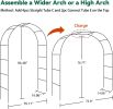 Garden Arch with Plant Clips, Garden Arbor Pergola for Climbing Plants, Garden Clips for Vine, Tomato, Cucumber, Flower Support