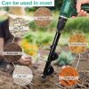 9 Size Garden Auger Drill Bit Tool Ground Drill Earth Drill Spiral Hole Digger Flower Planter Seed Planting Gardening Fence Yard