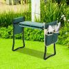 Foldable Garden Kneeler and Seat Gardening Bench with Two Tool Pouches and 6"/8" Widen Soft Kneeling Pad