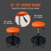 Shop Garage Adjustable Rolling Mechanic Stool with Tool Tray