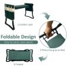 Foldable Garden Kneeler and Seat Gardening Bench with Two Tool Pouches and 6"/8" Widen Soft Kneeling Pad