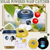 1pc Solar Power Wasp Trap Hanging; Outdoor Bee Trap With UV LED Light; Reusable Trapping Bucket For Insects