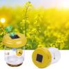 1pc Solar Power Wasp Trap Hanging; Outdoor Bee Trap With UV LED Light; Reusable Trapping Bucket For Insects